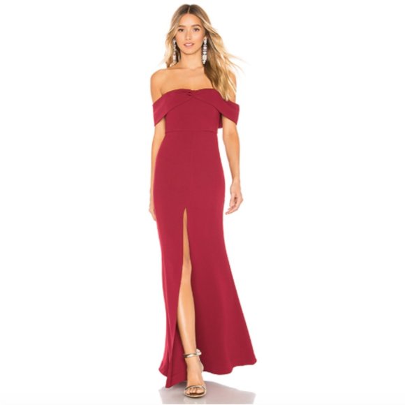 NWT Lovers + Friends “Danica” Ruby Gown Sz. S